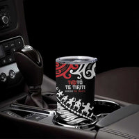 Honour The Treaty New Zealand Personalised Tumbler Cup Toitu Te Tiriti Half Fern with Haka dance LT9 - Polynesian Pride