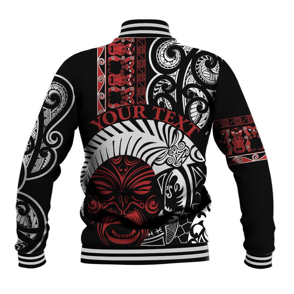 Honour The Treaty New Zealand Personalised Baseball Jacket Toitu Te Tiriti Indigenous Maori Face LT9 - Polynesian Pride