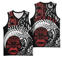 Honour The Treaty New Zealand Personalised Basketball Jersey Toitu Te Tiriti Indigenous Maori Face LT9 - Polynesian Pride