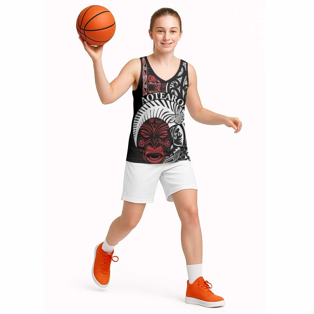 Honour The Treaty New Zealand Personalised Basketball Jersey Toitu Te Tiriti Indigenous Maori Face LT9 - Polynesian Pride