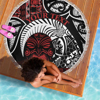 Honour The Treaty New Zealand Personalised Beach Blanket Toitu Te Tiriti Indigenous Maori Face LT9 - Polynesian Pride