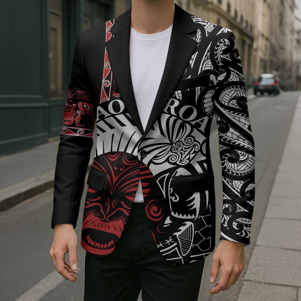 Honour The Treaty New Zealand Personalised Blazer Toitu Te Tiriti Indigenous Maori Face LT9 - Polynesian Pride