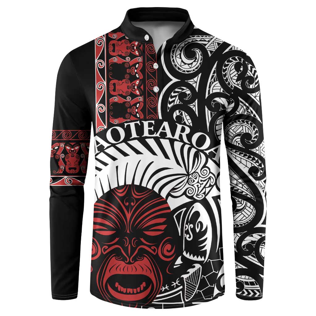 Honour The Treaty New Zealand Personalised Button Sweatshirt Toitu Te Tiriti Indigenous Maori Face