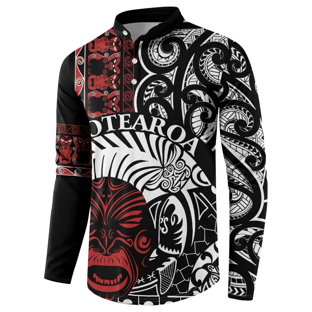 Honour The Treaty New Zealand Personalised Button Sweatshirt Toitu Te Tiriti Indigenous Maori Face LT9 - Polynesian Pride