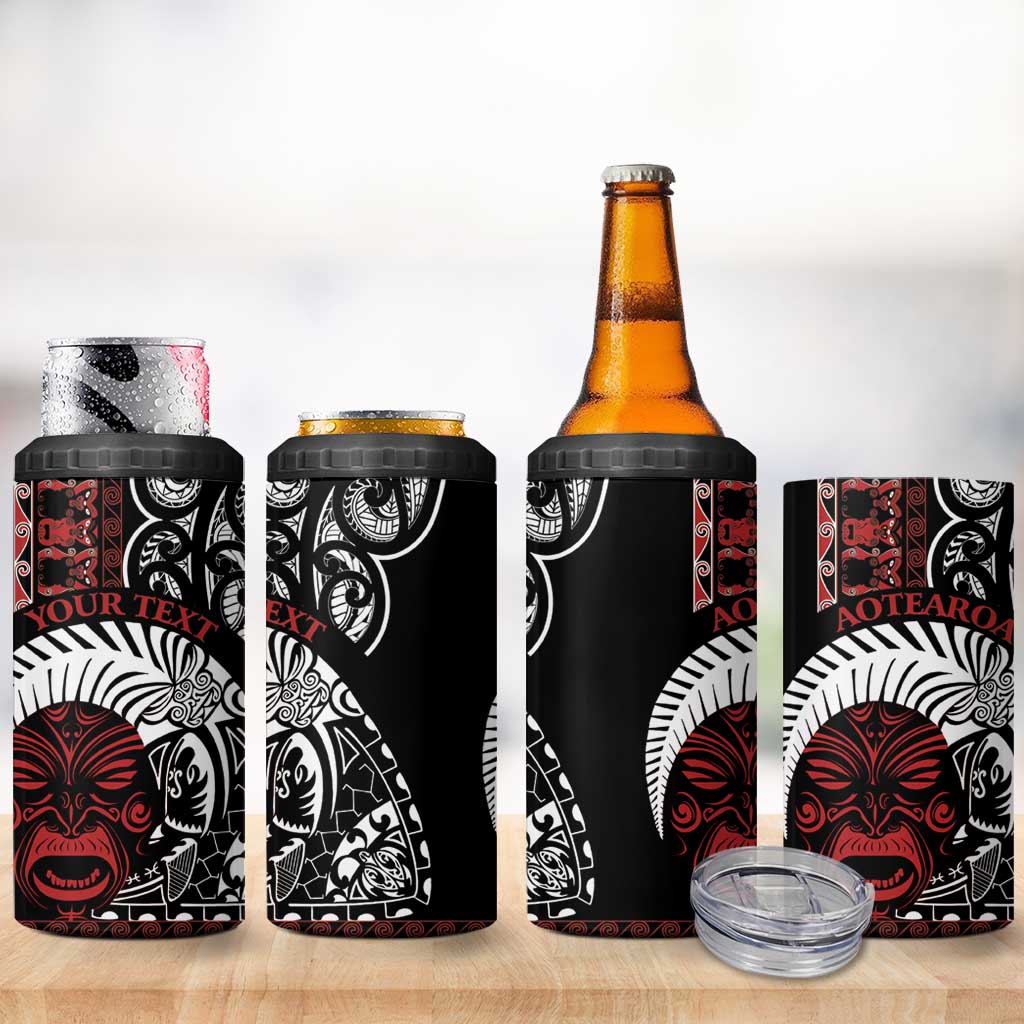 Honour The Treaty New Zealand Personalised 4 in 1 Can Cooler Tumbler Toitu Te Tiriti Indigenous Maori Face LT9 - Polynesian Pride