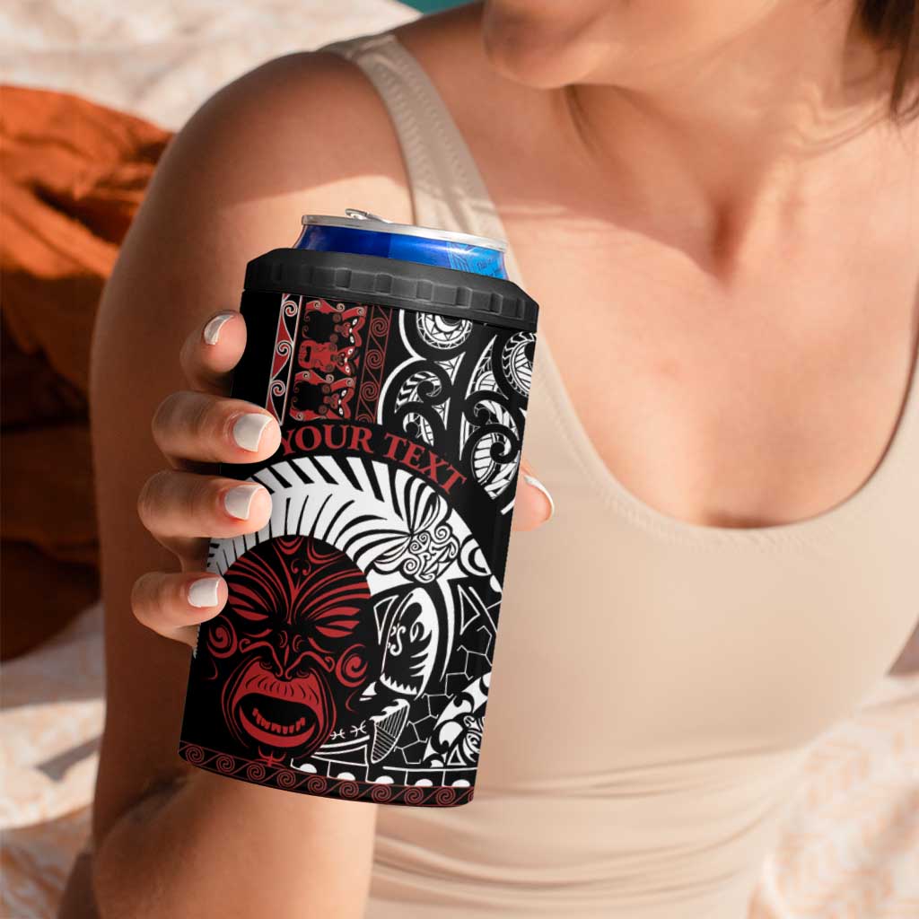 Honour The Treaty New Zealand Personalised 4 in 1 Can Cooler Tumbler Toitu Te Tiriti Indigenous Maori Face LT9 - Polynesian Pride
