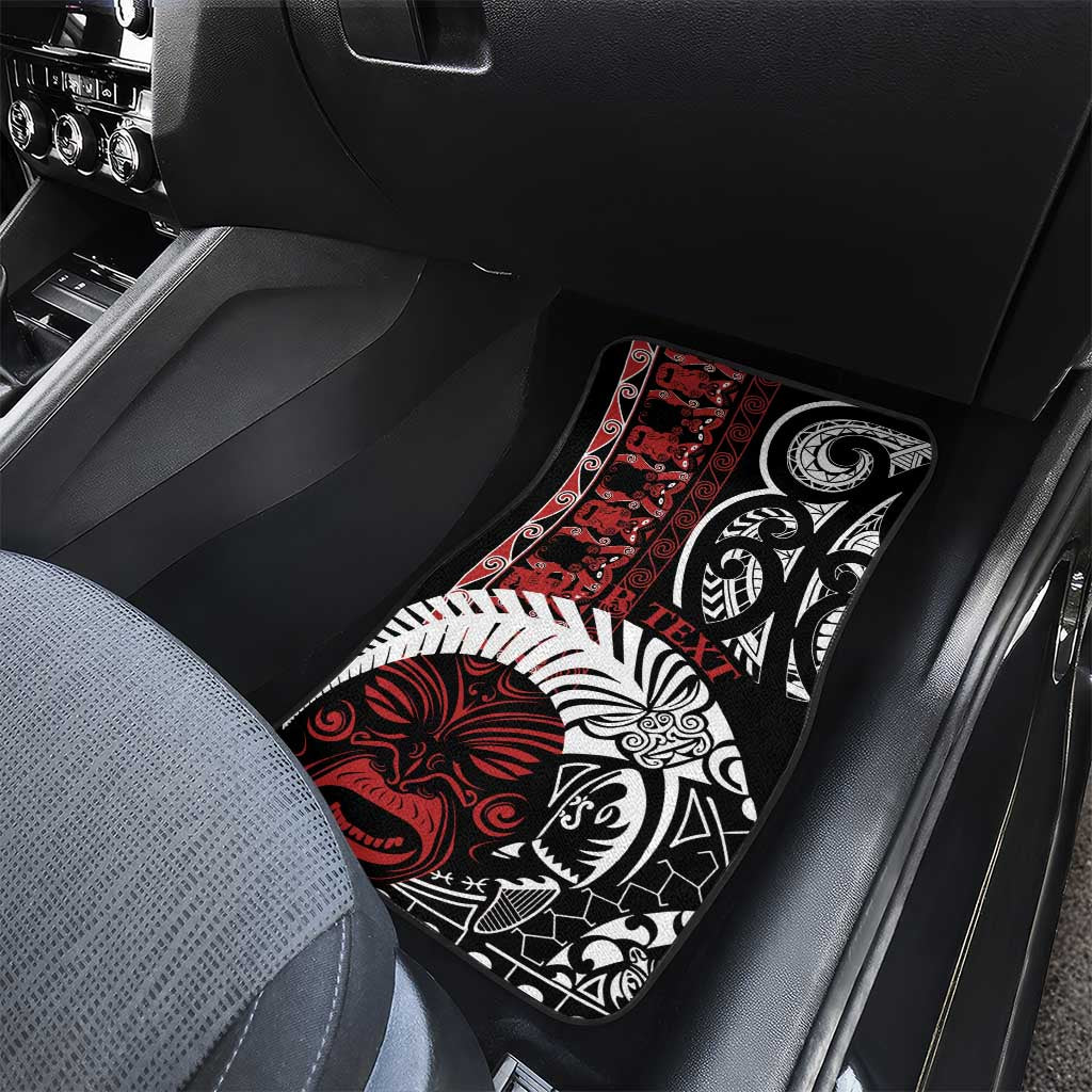 Honour The Treaty New Zealand Personalised Car Mats Toitu Te Tiriti Indigenous Maori Face LT9 - Polynesian Pride