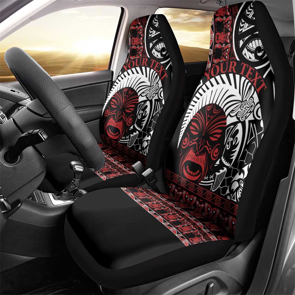 Honour The Treaty New Zealand Personalised Car Seat Cover Toitu Te Tiriti Indigenous Maori Face LT9 - Polynesian Pride