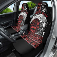 Honour The Treaty New Zealand Personalised Car Seat Cover Toitu Te Tiriti Indigenous Maori Face LT9 - Polynesian Pride
