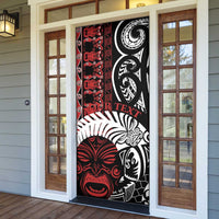 Honour The Treaty New Zealand Personalised Door Cover Toitu Te Tiriti Indigenous Maori Face LT9 - Polynesian Pride