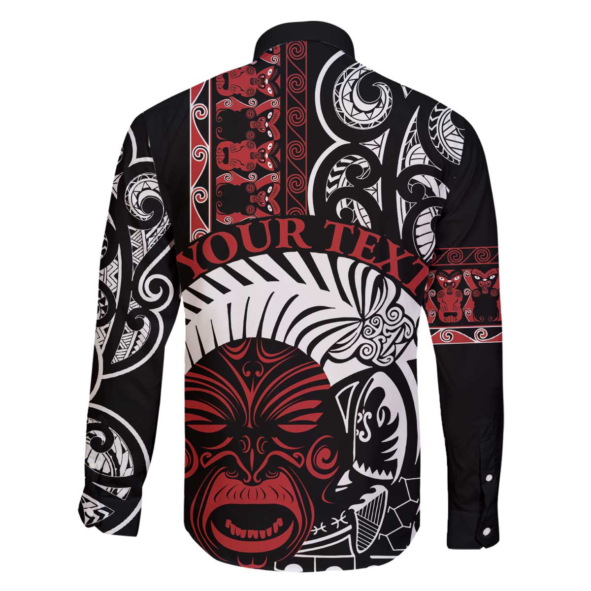 Honour The Treaty New Zealand Personalised Family Matching Off The Shoulder Long Sleeve Dress and Hawaiian Shirt Toitu Te Tiriti Indigenous Maori Face LT9 - Polynesian Pride