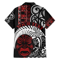 Honour The Treaty New Zealand Personalised Family Matching Off Shoulder Maxi Dress and Hawaiian Shirt Toitu Te Tiriti Indigenous Maori Face LT9 - Polynesian Pride