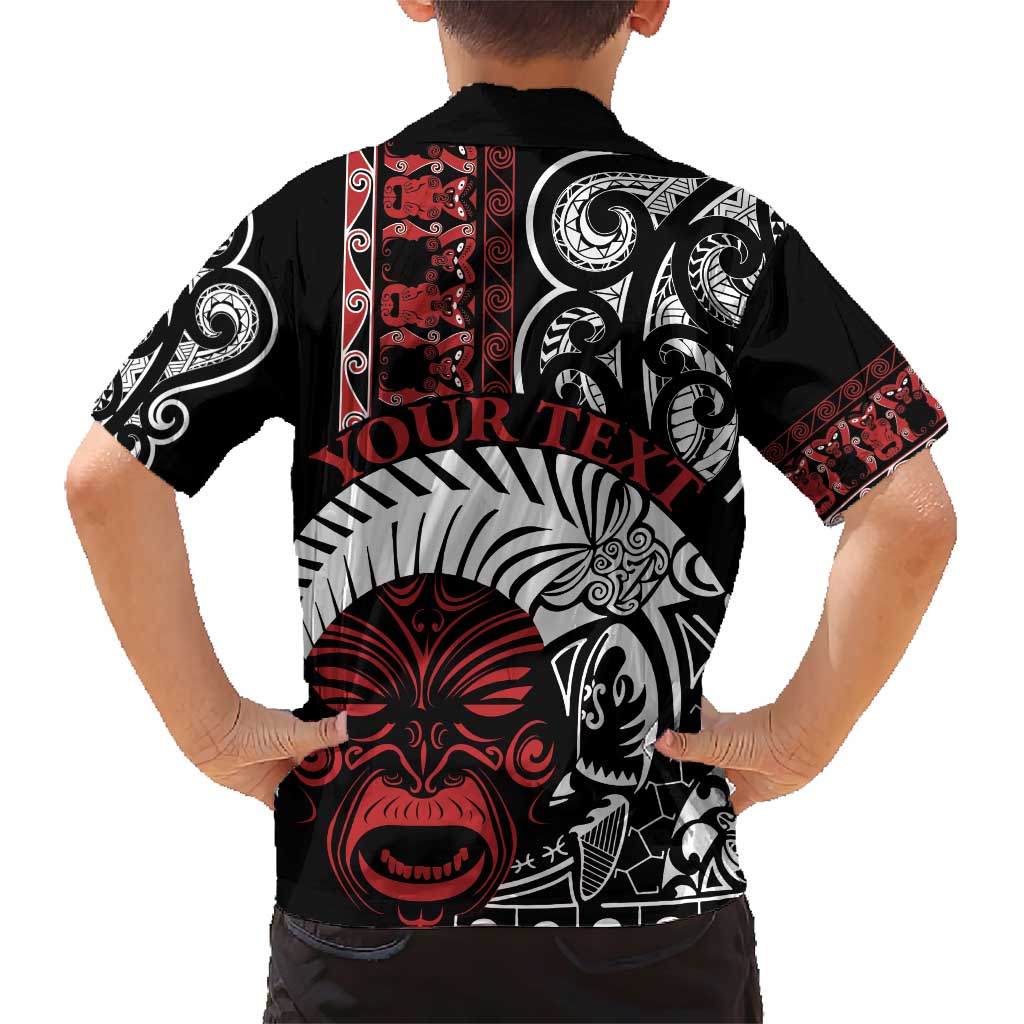 Honour The Treaty New Zealand Personalised Family Matching Short Sleeve Bodycon Dress and Hawaiian Shirt Toitu Te Tiriti Indigenous Maori Face LT9 - Polynesian Pride