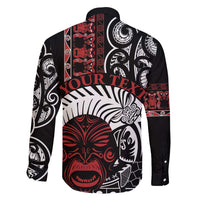 Honour The Treaty New Zealand Personalised Family Matching Summer Maxi Dress and Hawaiian Shirt Toitu Te Tiriti Indigenous Maori Face LT9 - Polynesian Pride