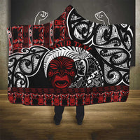 Honour The Treaty New Zealand Personalised Hooded Blanket Toitu Te Tiriti Indigenous Maori Face LT9 - Polynesian Pride