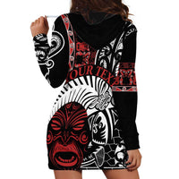 Honour The Treaty New Zealand Personalised Hoodie Dress Toitu Te Tiriti Indigenous Maori Face LT9 - Polynesian Pride