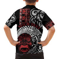 Honour The Treaty New Zealand Personalised Kid Hawaiian Shirt Toitu Te Tiriti Indigenous Maori Face LT9 - Polynesian Pride