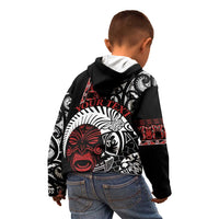 Honour The Treaty New Zealand Personalised Kid Hoodie Toitu Te Tiriti Indigenous Maori Face LT9 - Polynesian Pride