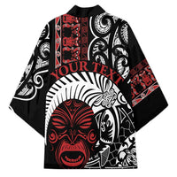 Honour The Treaty New Zealand Personalised Kimono Toitu Te Tiriti Indigenous Maori Face LT9 - Polynesian Pride