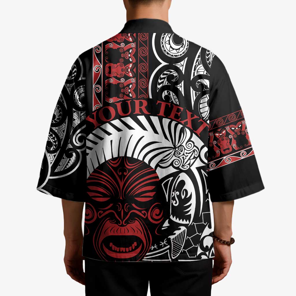Honour The Treaty New Zealand Personalised Kimono Toitu Te Tiriti Indigenous Maori Face LT9 - Polynesian Pride