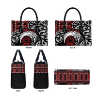 Honour The Treaty New Zealand Personalised Leather Bag Toitu Te Tiriti Indigenous Maori Face LT9 - Polynesian Pride