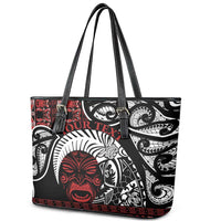Honour The Treaty New Zealand Personalised Leather Tote Bag Toitu Te Tiriti Indigenous Maori Face LT9 - Polynesian Pride