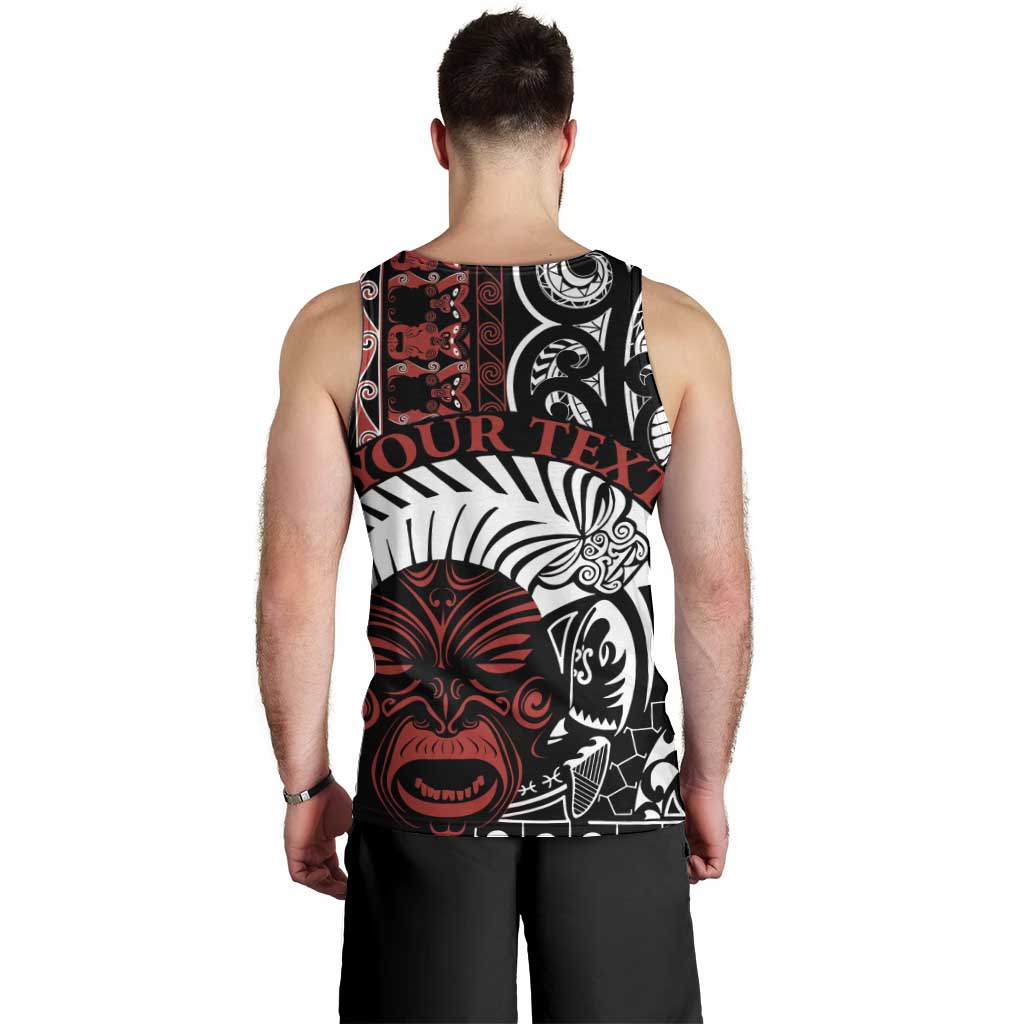 Honour The Treaty New Zealand Personalised Men Tank Top Toitu Te Tiriti Indigenous Maori Face LT9 - Polynesian Pride