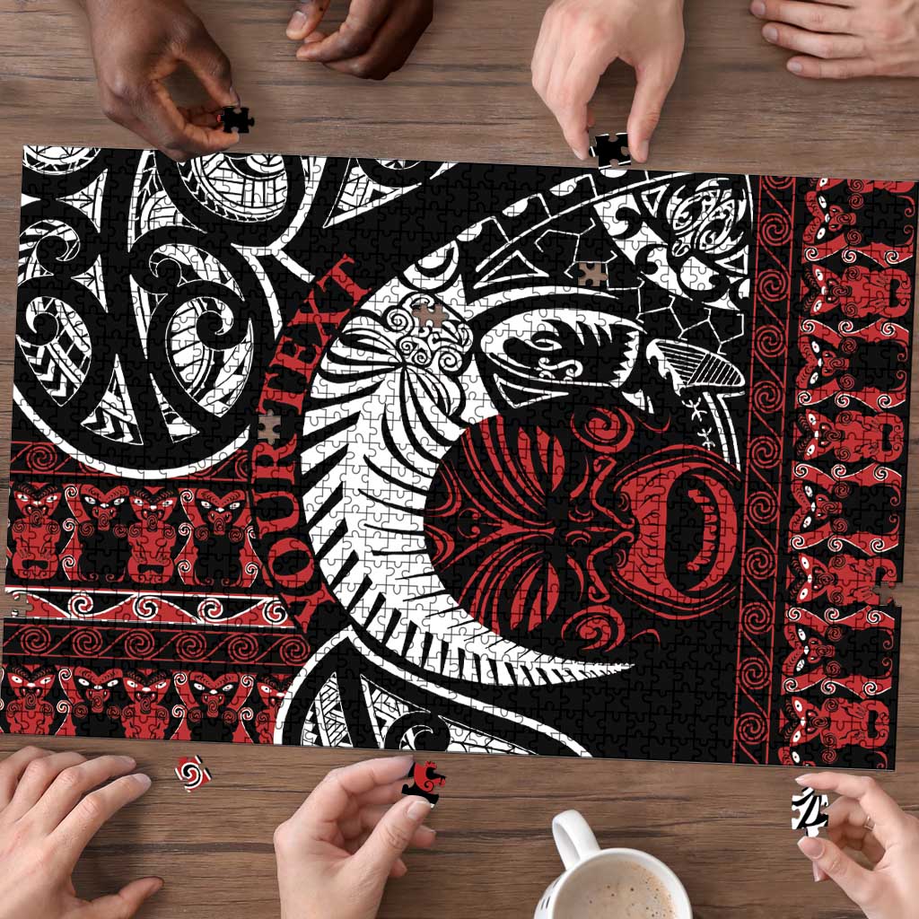 Honour The Treaty New Zealand Personalised Puzzle Toitu Te Tiriti Indigenous Maori Face LT9 - Polynesian Pride