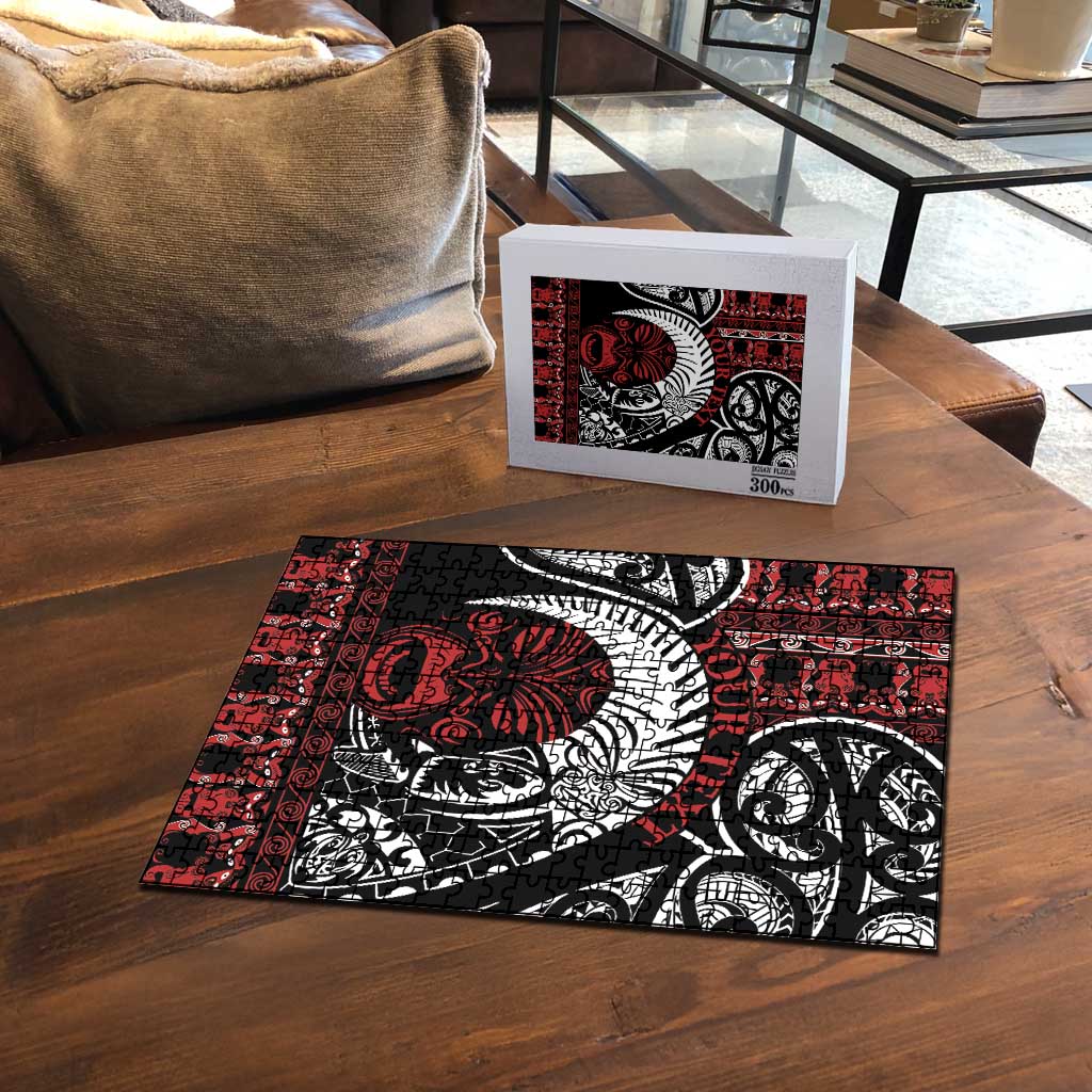 Honour The Treaty New Zealand Personalised Puzzle Toitu Te Tiriti Indigenous Maori Face LT9 - Polynesian Pride