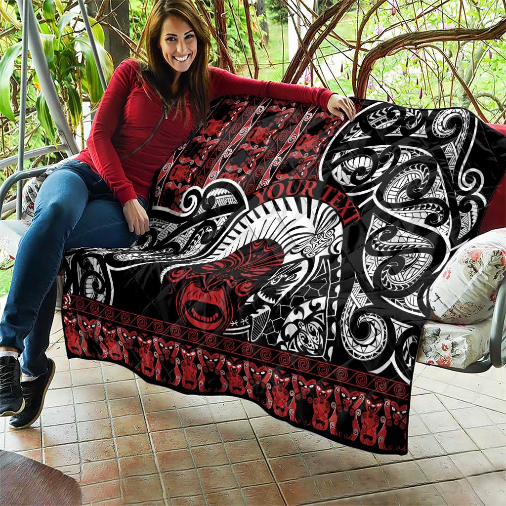 Honour The Treaty New Zealand Personalised Quilt Toitu Te Tiriti Indigenous Maori Face LT9 - Polynesian Pride