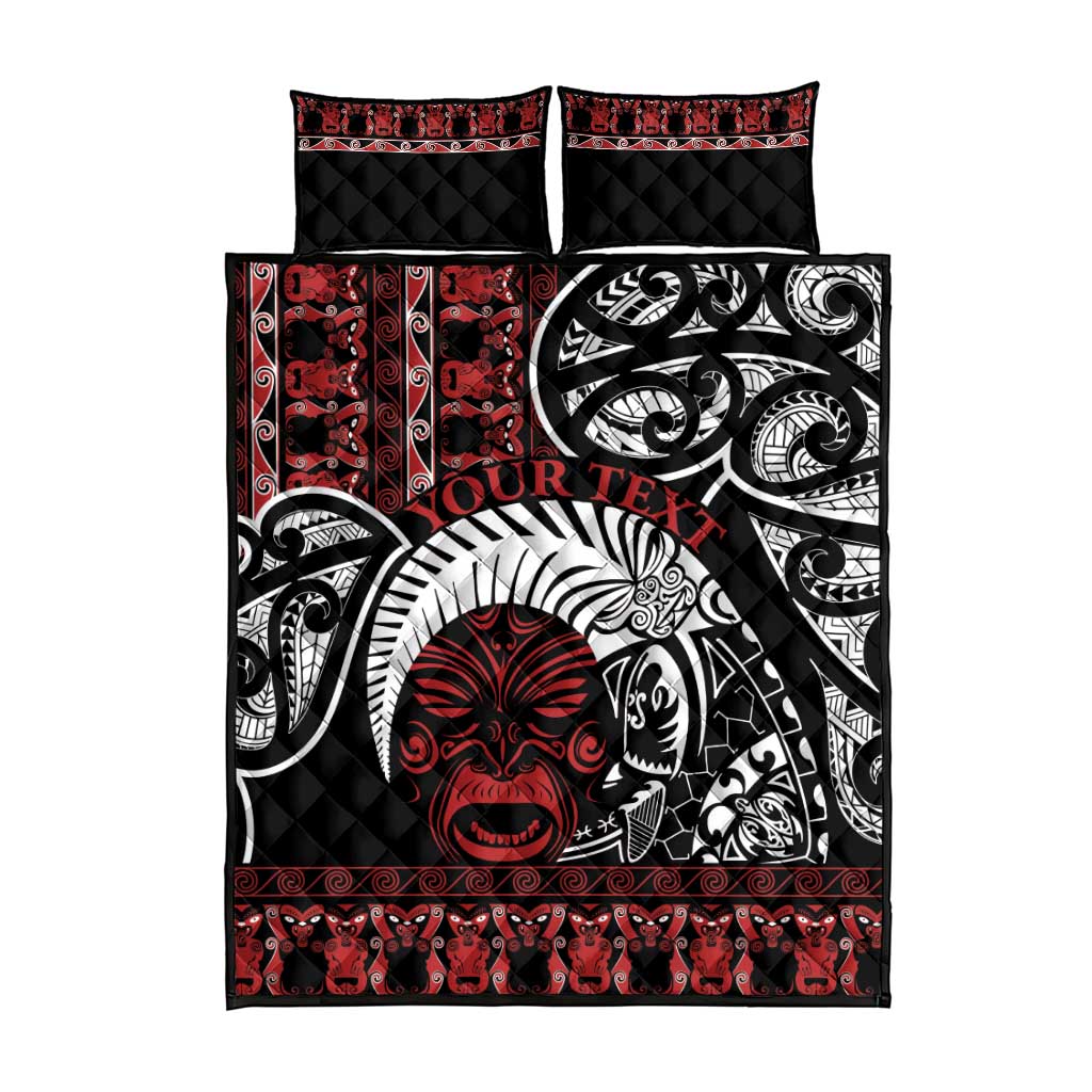 Honour The Treaty New Zealand Personalised Quilt Bed Set Toitu Te Tiriti Indigenous Maori Face LT9 - Polynesian Pride
