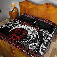 Honour The Treaty New Zealand Personalised Quilt Bed Set Toitu Te Tiriti Indigenous Maori Face LT9 - Polynesian Pride