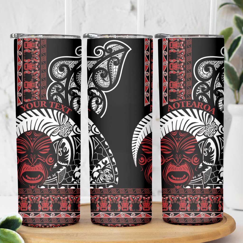 Honour The Treaty New Zealand Personalised Skinny Tumbler Toitu Te Tiriti Indigenous Maori Face LT9 - Polynesian Pride