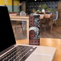 Honour The Treaty New Zealand Personalised Skinny Tumbler Toitu Te Tiriti Indigenous Maori Face LT9 - Polynesian Pride
