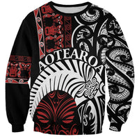 Honour The Treaty New Zealand Personalised Sweatshirt Toitu Te Tiriti Indigenous Maori Face LT9 Unisex Black - Polynesian Pride