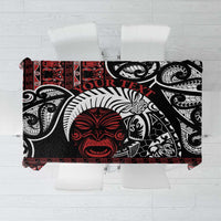 Honour The Treaty New Zealand Personalised Tablecloth Toitu Te Tiriti Indigenous Maori Face LT9 Black - Polynesian Pride