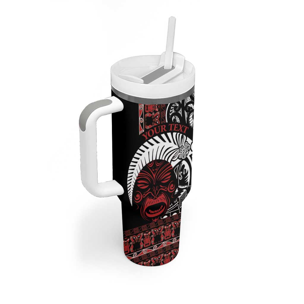 Honour The Treaty New Zealand Personalised Tumbler With Handle Toitu Te Tiriti Indigenous Maori Face LT9 - Polynesian Pride