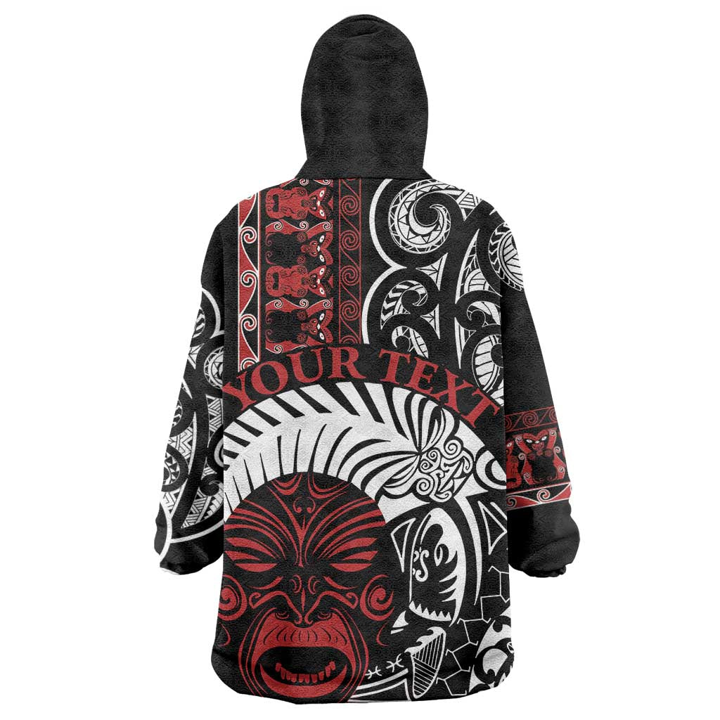 Honour The Treaty New Zealand Personalised Wearable Blanket Hoodie Toitu Te Tiriti Indigenous Maori Face LT9 - Polynesian Pride