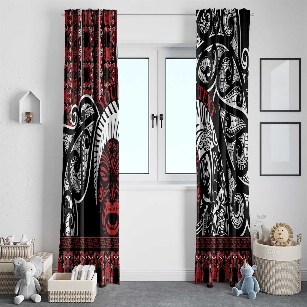 Honour The Treaty New Zealand Personalised Window Curtain Toitu Te Tiriti Indigenous Maori Face LT9 - Polynesian Pride