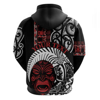 Honour The Treaty New Zealand Personalised Zip Hoodie Toitu Te Tiriti Indigenous Maori Face LT9 - Polynesian Pride