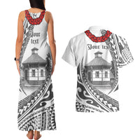 Samoa Mau Movement House Personalised Couples Matching Tank Maxi Dress and Hawaiian Shirt Fa'a Samoa The Samoan Way LT9 - Polynesian Pride