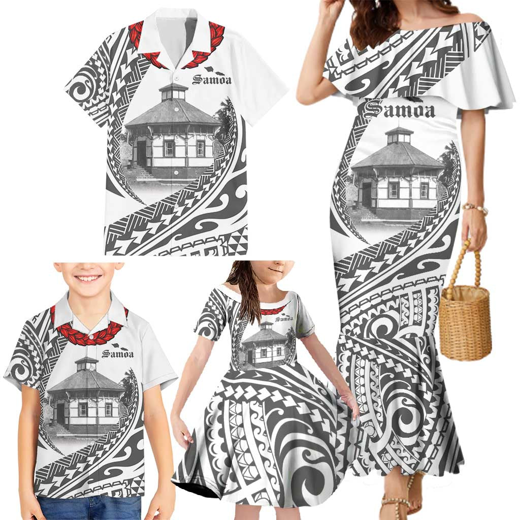Samoa Mau Movement House Personalised Family Matching Mermaid Dress and Hawaiian Shirt Fa'a Samoa The Samoan Way LT9 - Polynesian Pride