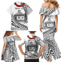 Samoa Mau Movement House Personalised Family Matching Mermaid Dress and Hawaiian Shirt Fa'a Samoa The Samoan Way LT9 - Polynesian Pride
