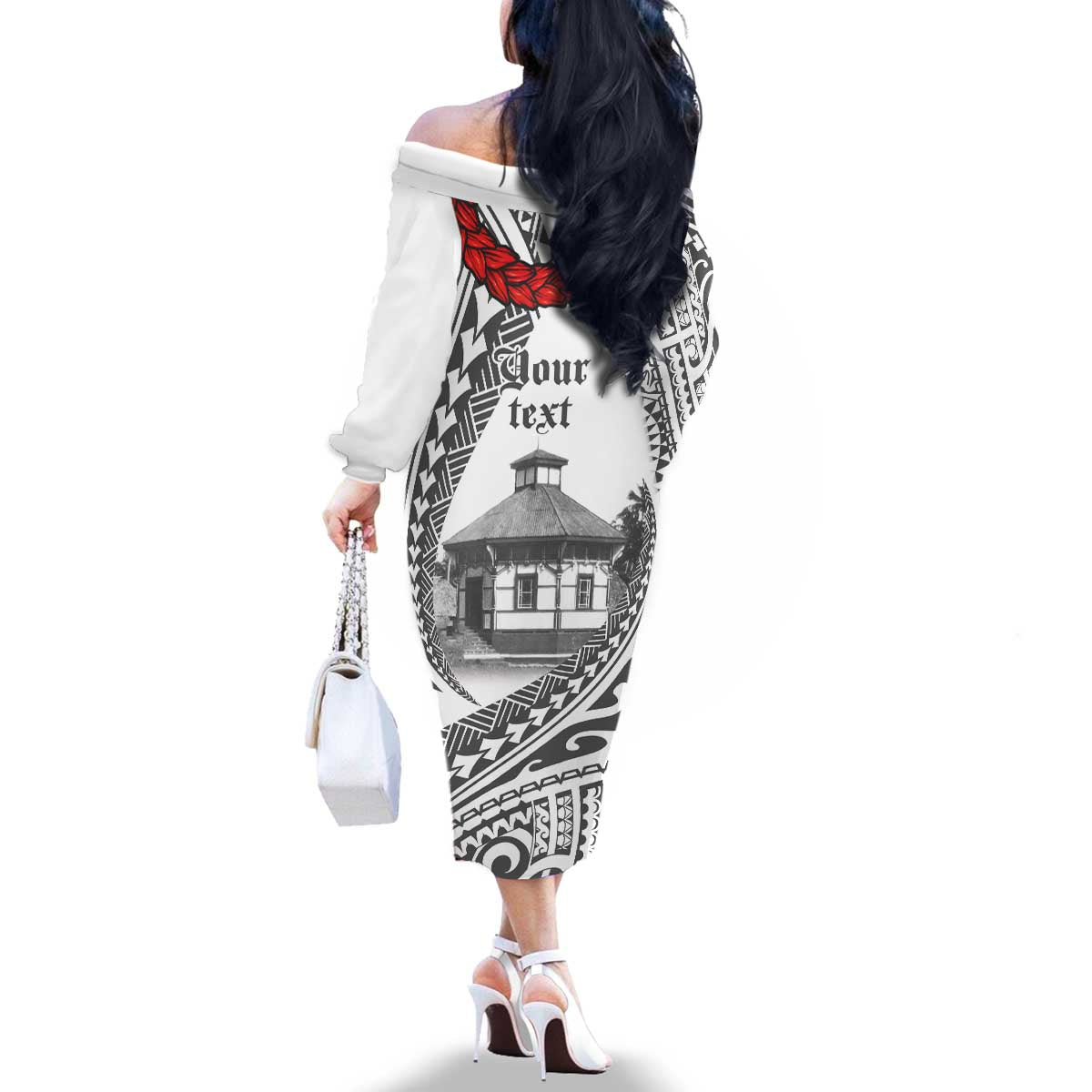 Samoa Mau Movement House Personalised Family Matching Off The Shoulder Long Sleeve Dress and Hawaiian Shirt Fa'a Samoa The Samoan Way LT9 - Polynesian Pride
