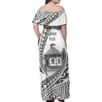 Samoa Mau Movement House Personalised Family Matching Off Shoulder Maxi Dress and Hawaiian Shirt Fa'a Samoa The Samoan Way LT9 - Polynesian Pride