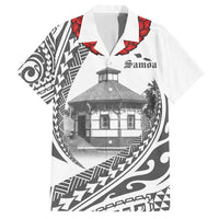 Samoa Mau Movement House Personalised Family Matching Tank Maxi Dress and Hawaiian Shirt Fa'a Samoa The Samoan Way LT9 Dad's Shirt - Short Sleeve White - Polynesian Pride