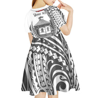 Samoa Mau Movement House Personalised Kid Short Sleeve Dress Fa'a Samoa The Samoan Way LT9 - Polynesian Pride