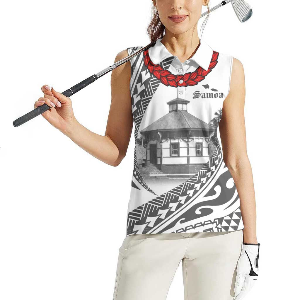 Samoa Mau Movement House Personalised Women Sleeveless Polo Shirt Fa'a Samoa The Samoan Way