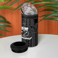 Samoa Tribal Hibiscus Flowers 4 in 1 Can Cooler Tumbler