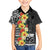 Samoa Tribal Hibiscus Flowers Family Matching Off Shoulder Maxi Dress and Hawaiian Shirt